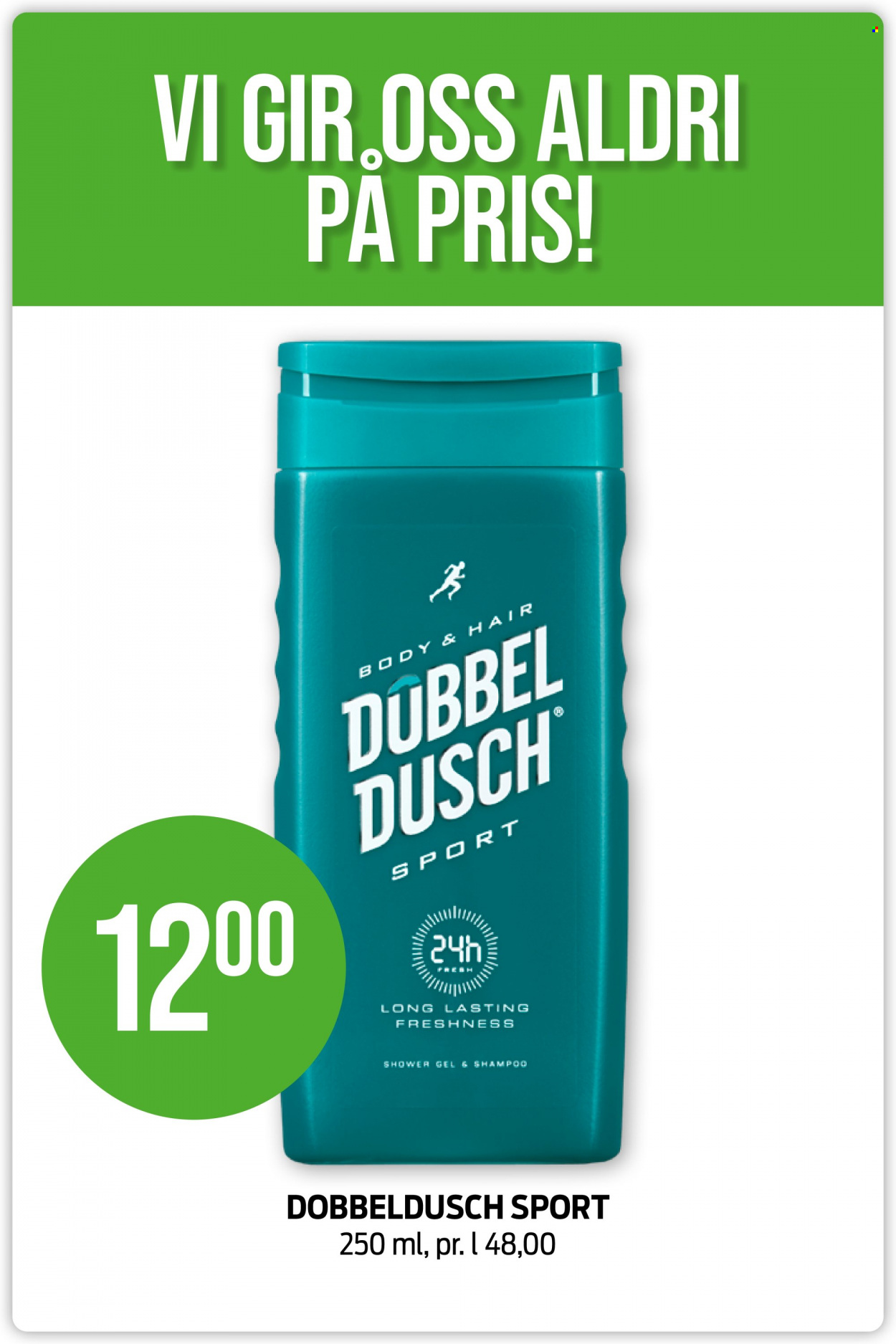 thumbnail - Kundeavis KIWI - Produkter fra tilbudsaviser - dusjsåpe, Dobbeldusch Sport, shampoo. Side 30.
