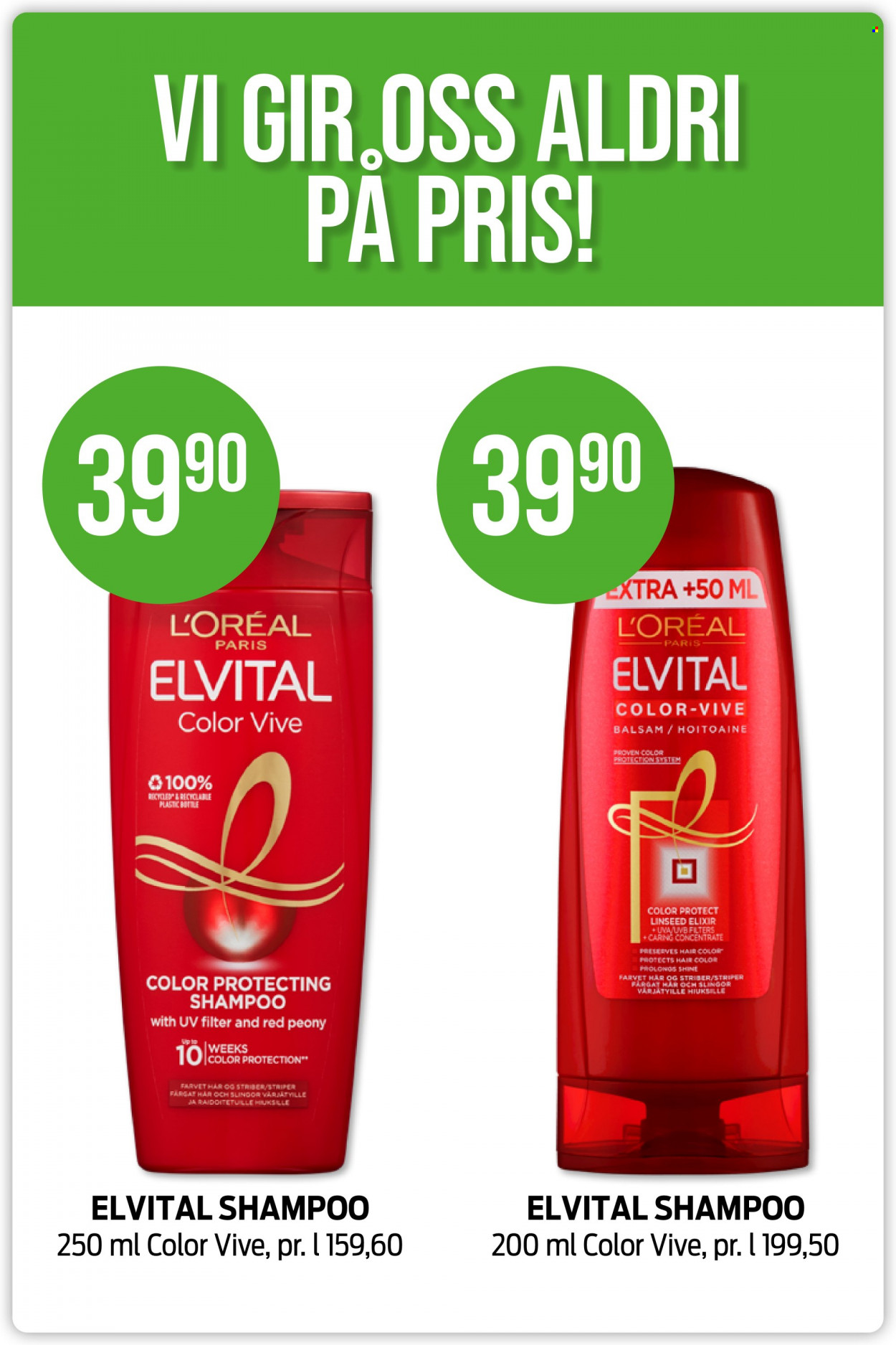 thumbnail - Kundeavis KIWI - Produkter fra tilbudsaviser - L’Oréal, Elvital, shampoo. Side 31.