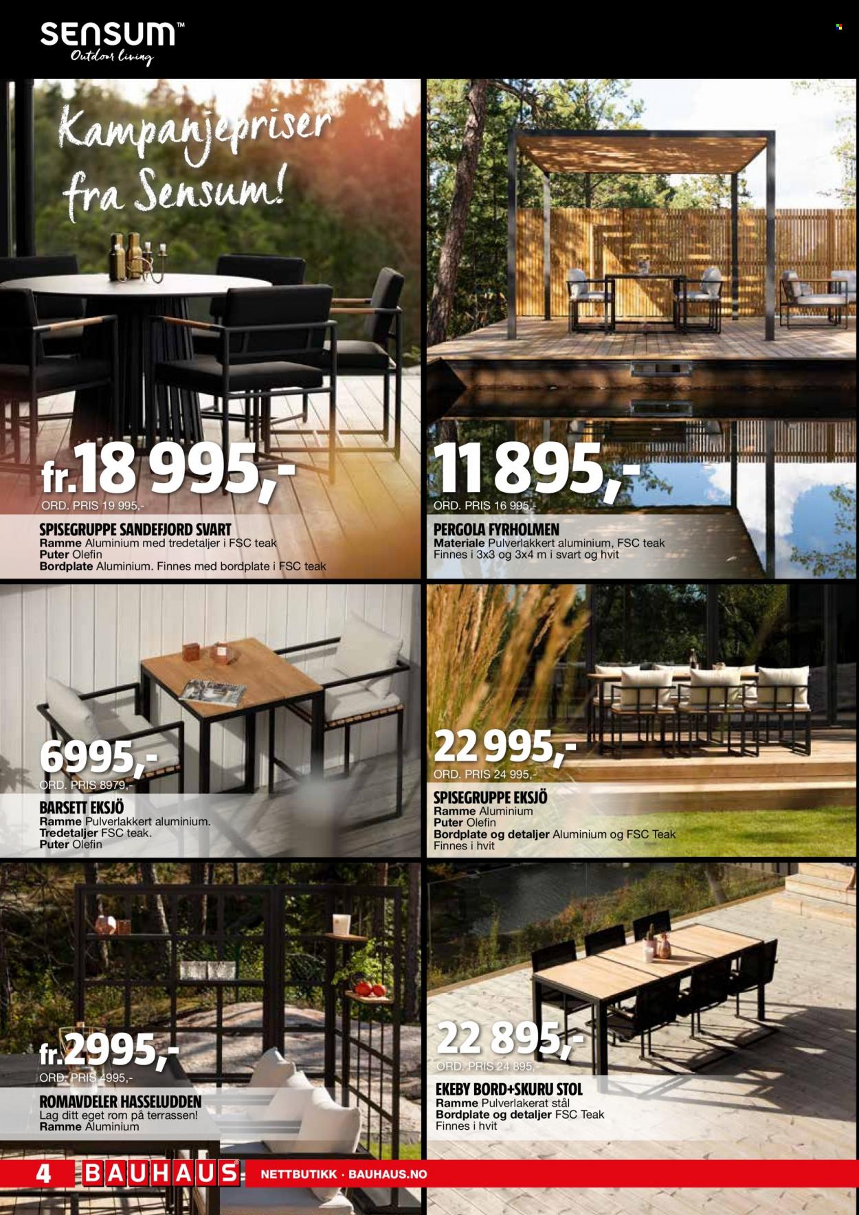 thumbnail - Kundeavis Bauhaus - 20.6.2022 - 3.7.2022 - Produkter fra tilbudsaviser - pute, bord, stol. Side 4.