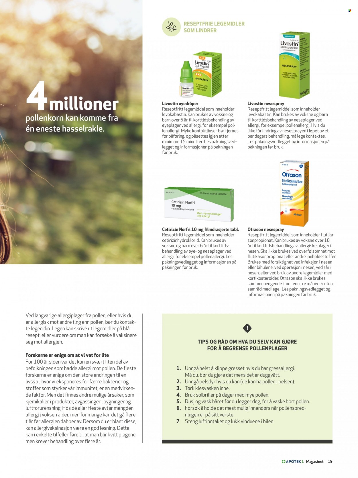 thumbnail - Kundeavis Apotek 1 - Produkter fra tilbudsaviser - nesespray. Side 19.