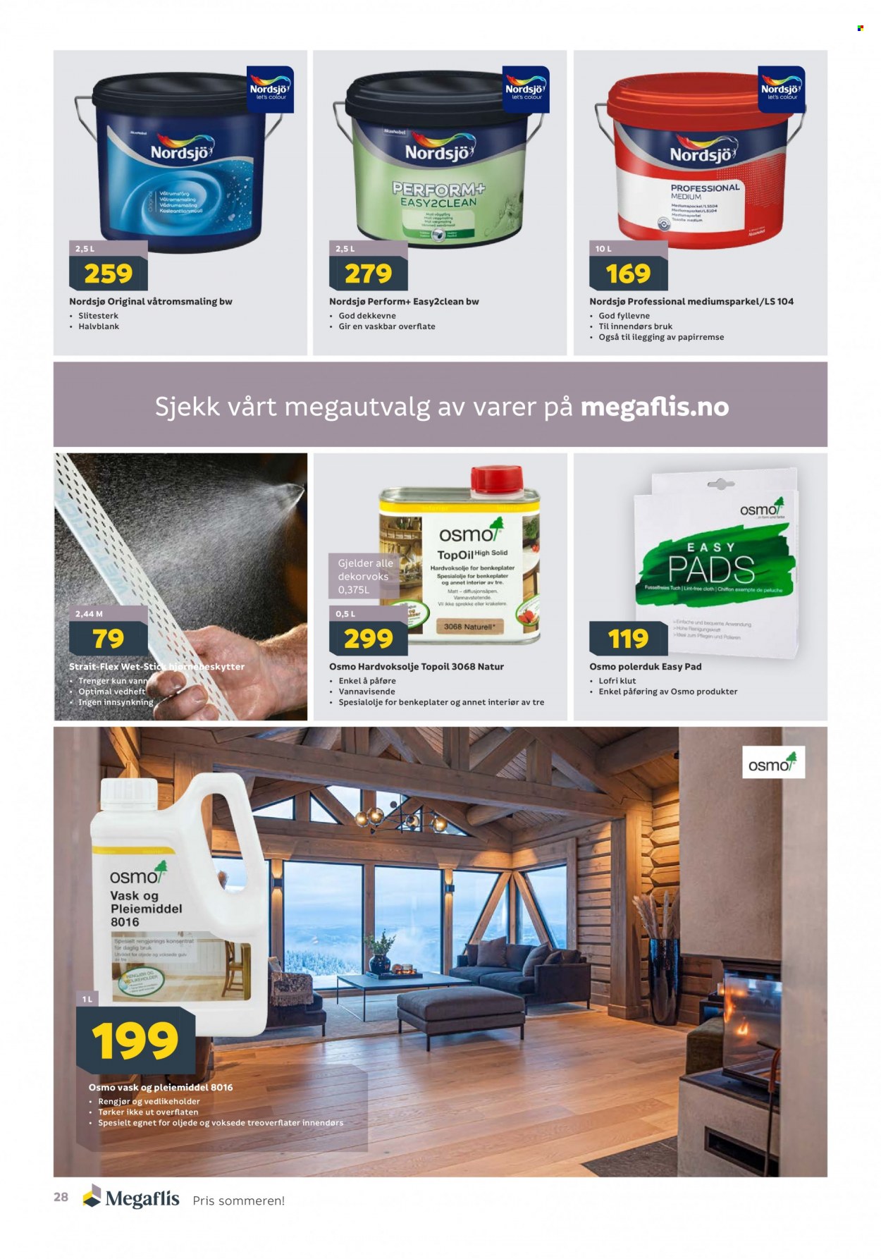 thumbnail - Kundeavis MegaFlis - 30.6.2022 - 16.7.2022 - Produkter fra tilbudsaviser - benkeplater. Side 28.