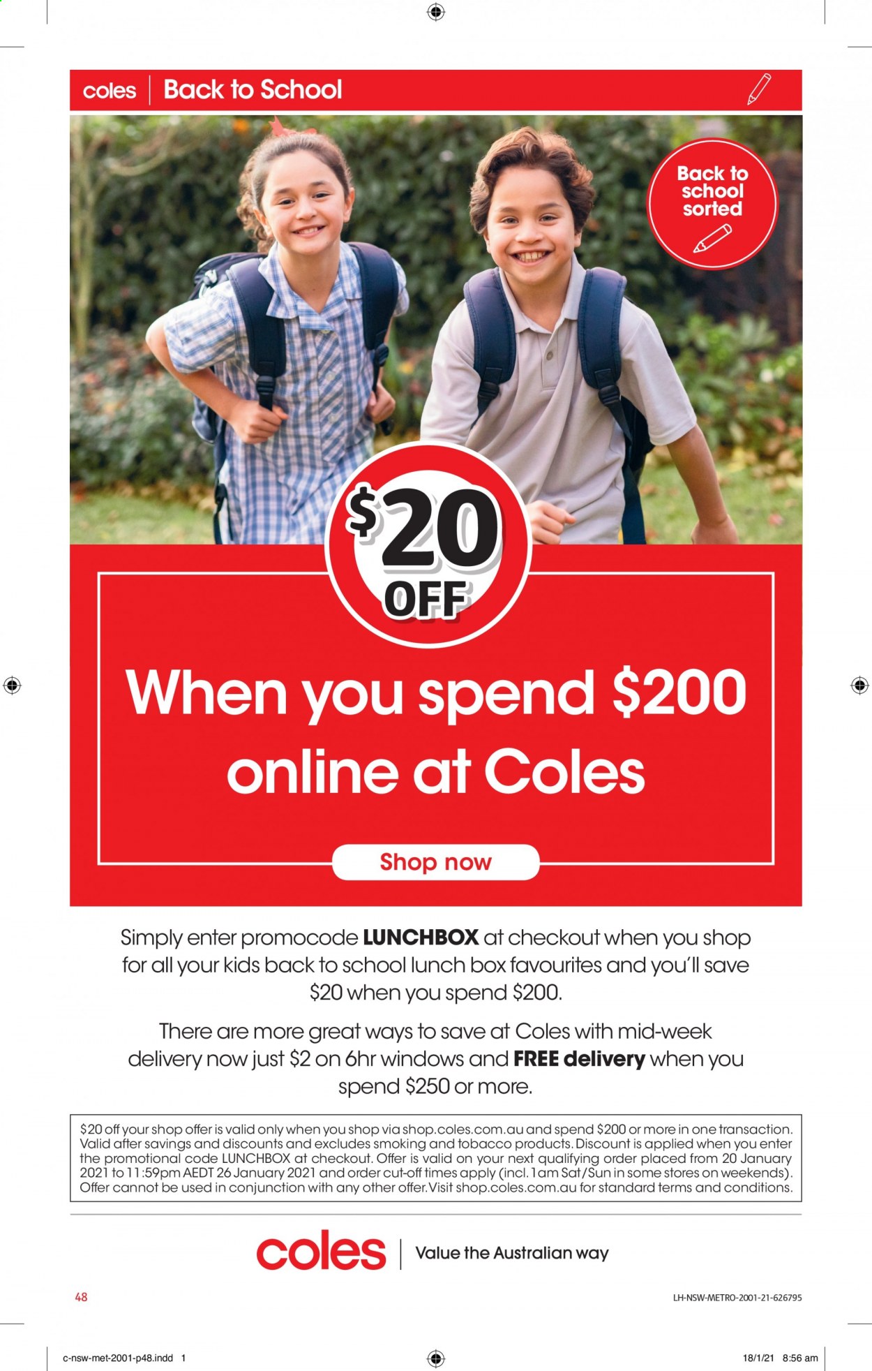 Coles catalogue - 20 Jan 2021 - 26 Jan 2021. Page 48