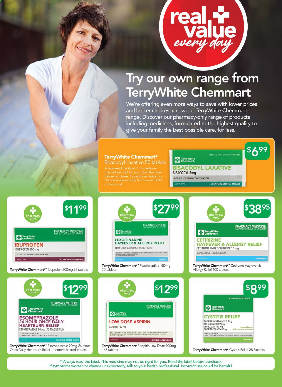 thumbnail - TerryWhite Chemmart Catalogue - 21 Jan 2021 - 9 Feb 2021 - Sales products - magnesium, laxative, Low Dose, aspirin, allergy relief, Ibuprofen. Page 9.