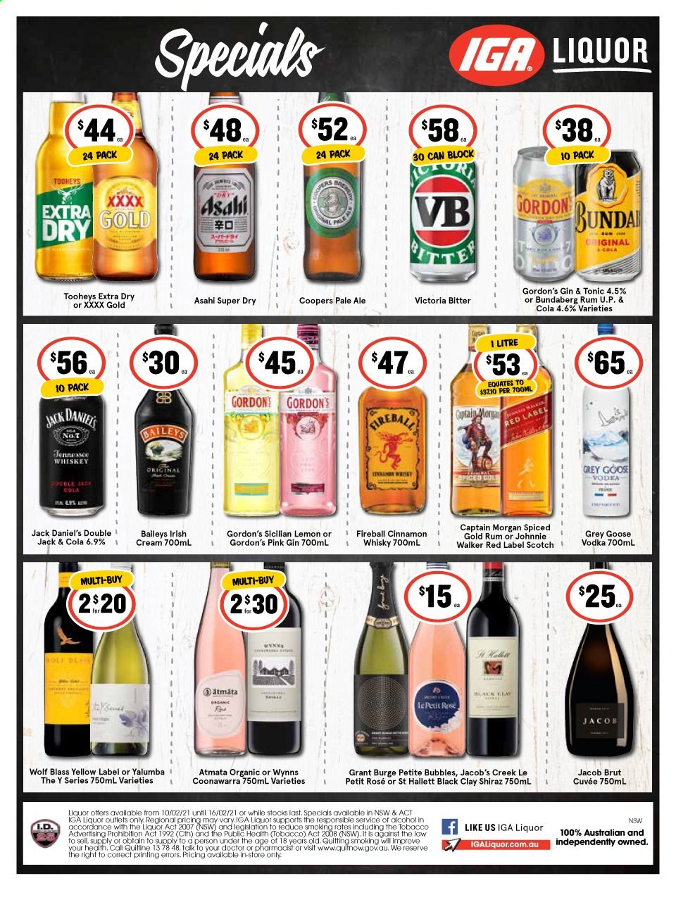 IGA LIQUOR catalogue - 10 Feb 2021 - 16 Feb 2021. Page 1
