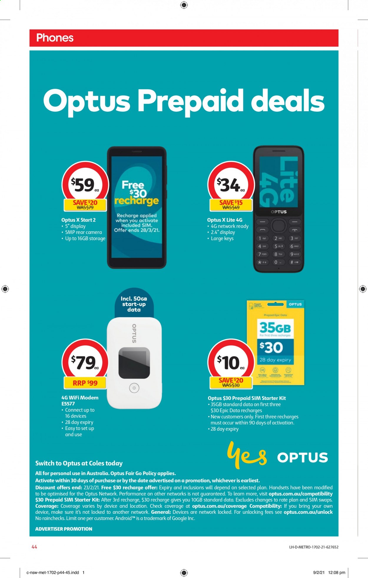 Coles catalogue - 17 Feb 2021 - 23 Feb 2021. Page 44