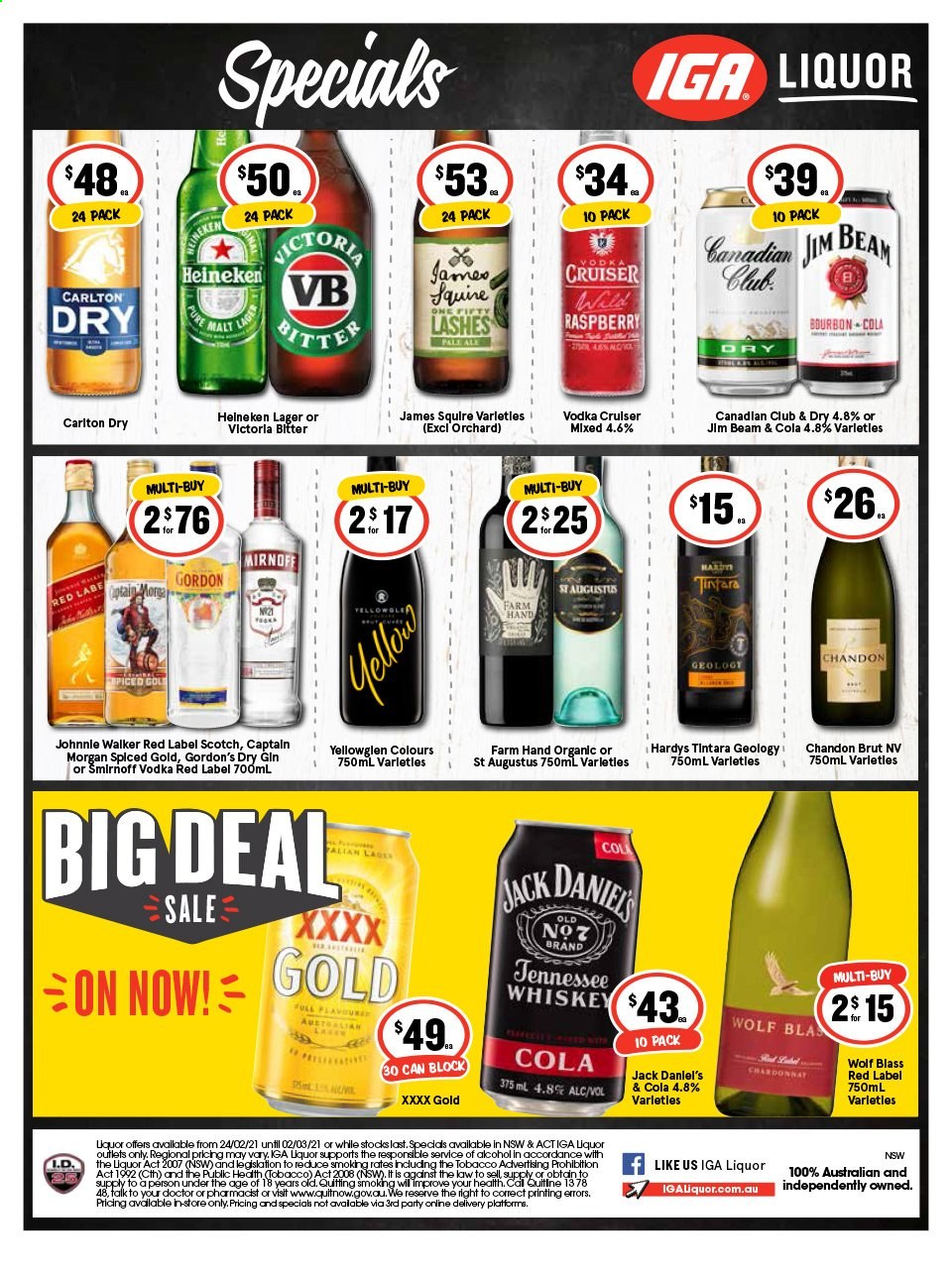 IGA LIQUOR catalogue - 24 Feb 2021 - 2 Mar 2021. Page 1