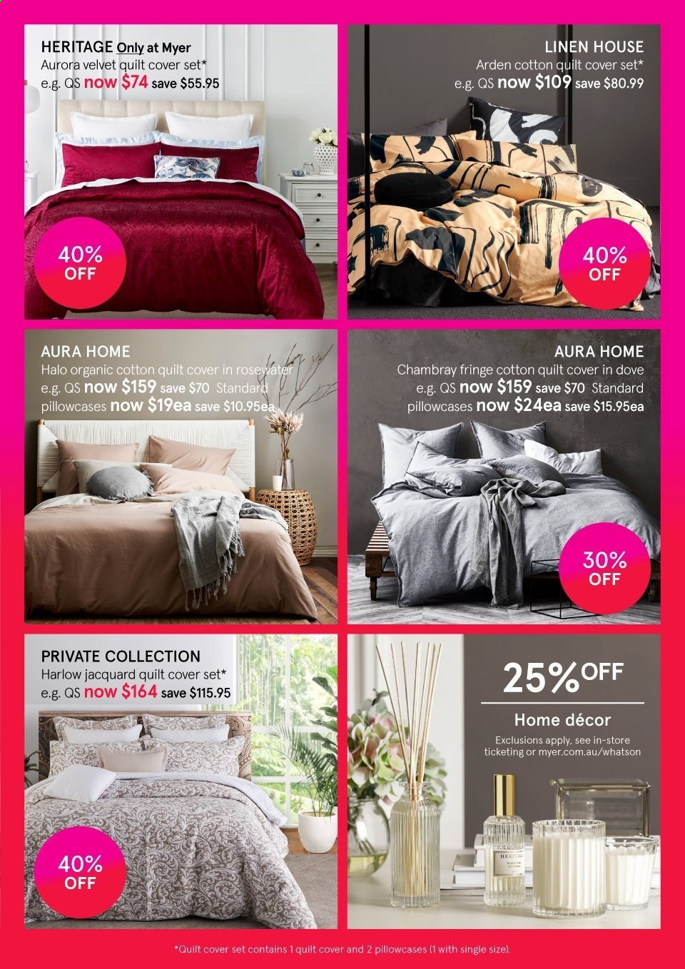 thumbnail - Myer Catalogue - Sales products - Dove, pillowcase, quilt, cotton quilt, quilt cover set. Page 3.