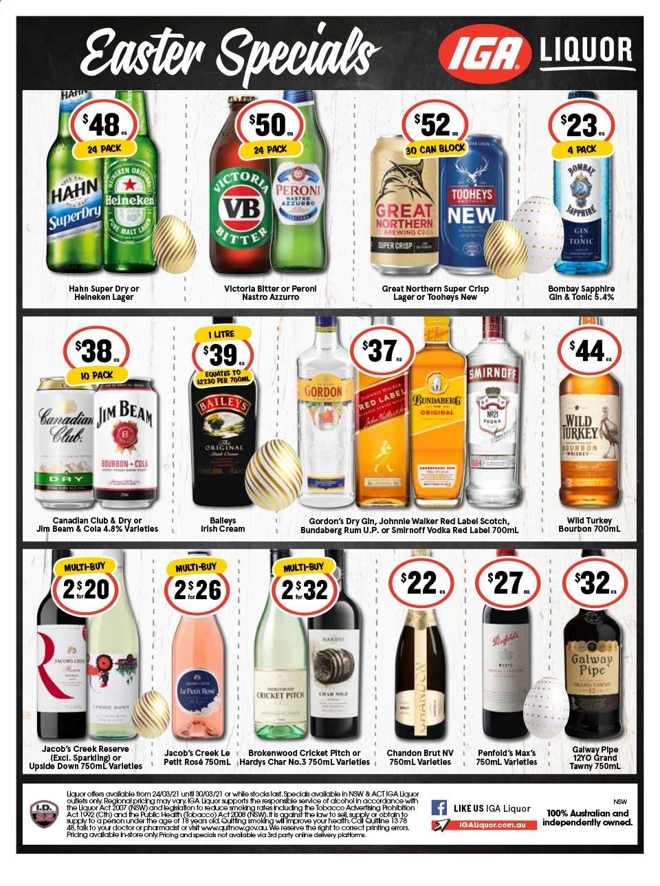 IGA LIQUOR catalogue - 24 Mar 2021 - 30 Mar 2021. Page 1