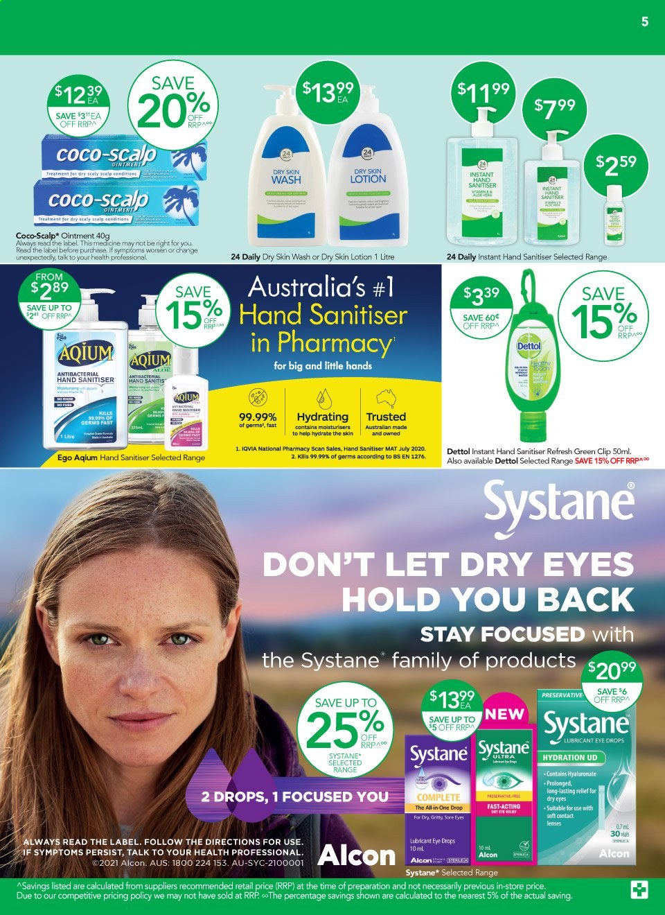 thumbnail - TerryWhite Chemmart Catalogue - 15 Apr 2021 - 4 May 2021 - Sales products - ointment, Dettol, body lotion, Systane, eye drops, lenses, contact lenses. Page 5.
