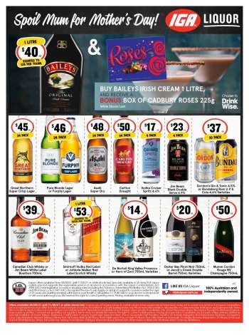 IGA LIQUOR Catalogue