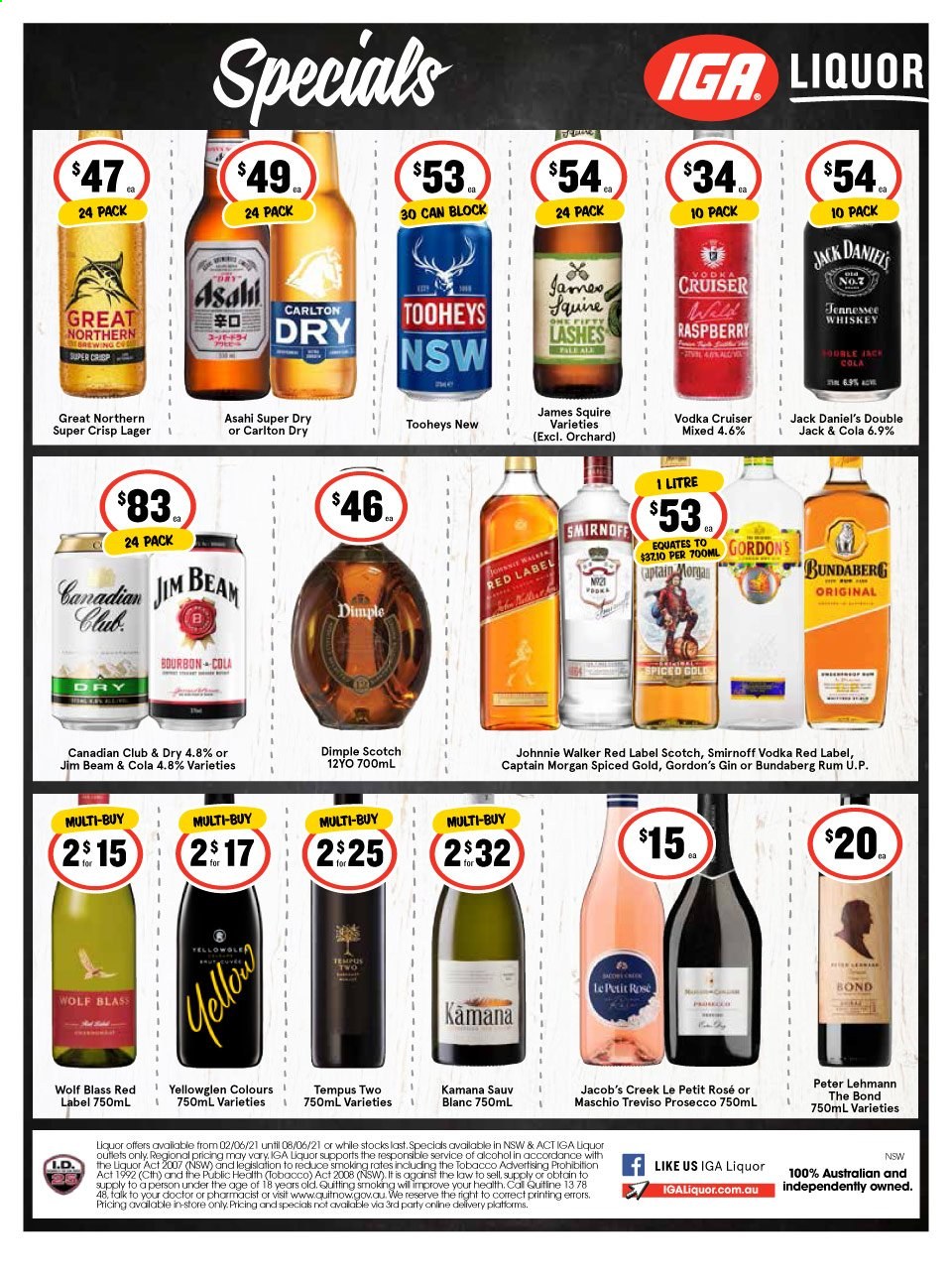 IGA LIQUOR catalogue - 2 Jun 2021 - 8 Jun 2021. Page 1