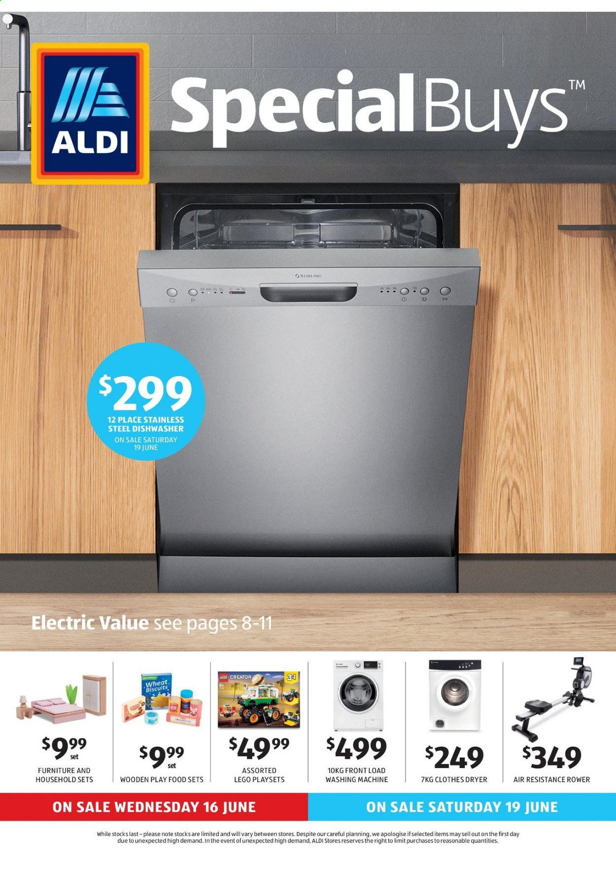 thumbnail - ALDI Catalogue - 16 Jun 2021 - 22 Jun 2021 - Sales products - biscuit, LEGO, play set. Page 1.