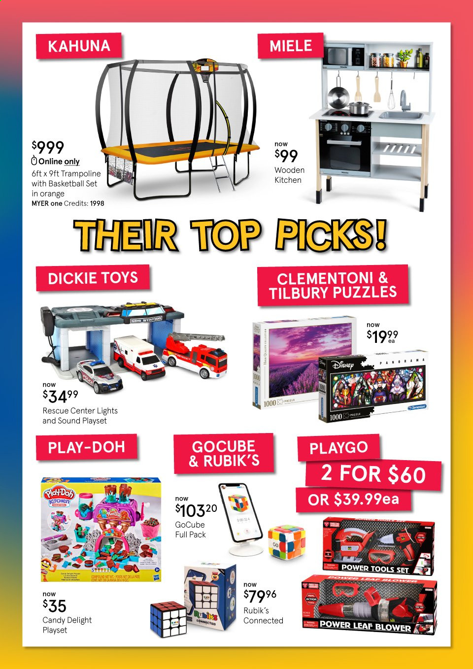 thumbnail - Myer Catalogue - 21 Jun 2021 - 18 Jul 2021 - Sales products - Miele, play set, Play-doh, toys, puzzle, Clementoni, Dickie Toys. Page 3.