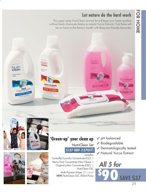 thumbnail - Nutrimetics Catalogue - 1 Jul 2021 - 15 Oct 2021 - Sales products - wipes, body lotion, Trust. Page 29.