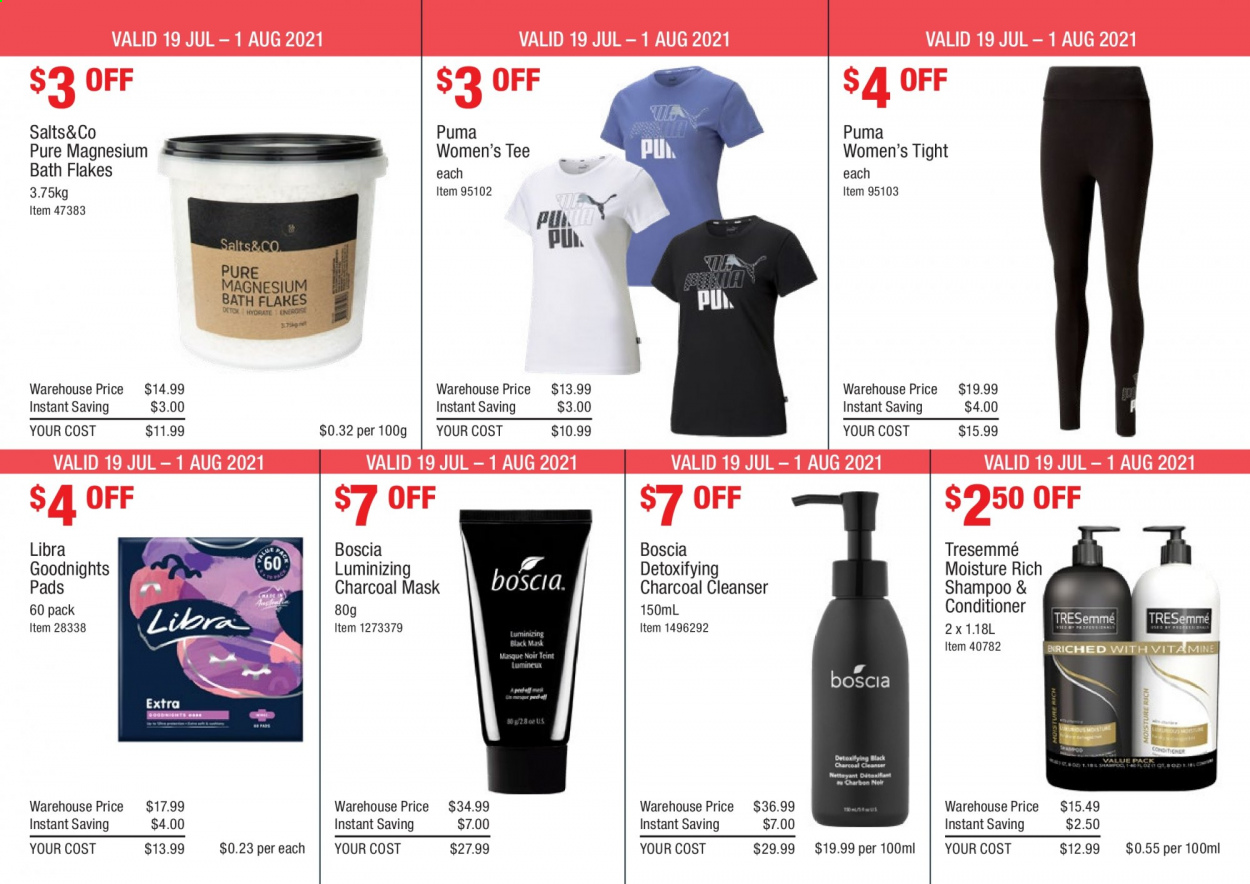 thumbnail - Costco Catalogue - 19 Jul 2021 - 1 Aug 2021 - Sales products - Puma, shampoo, cleanser, conditioner, TRESemmé, magnesium. Page 3.
