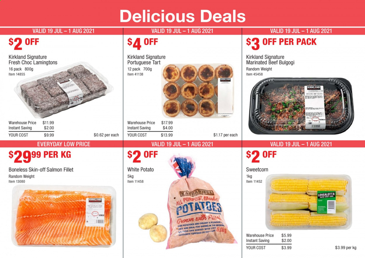 thumbnail - Costco Catalogue - 19 Jul 2021 - 1 Aug 2021 - Sales products - corn, salmon, oven. Page 4.