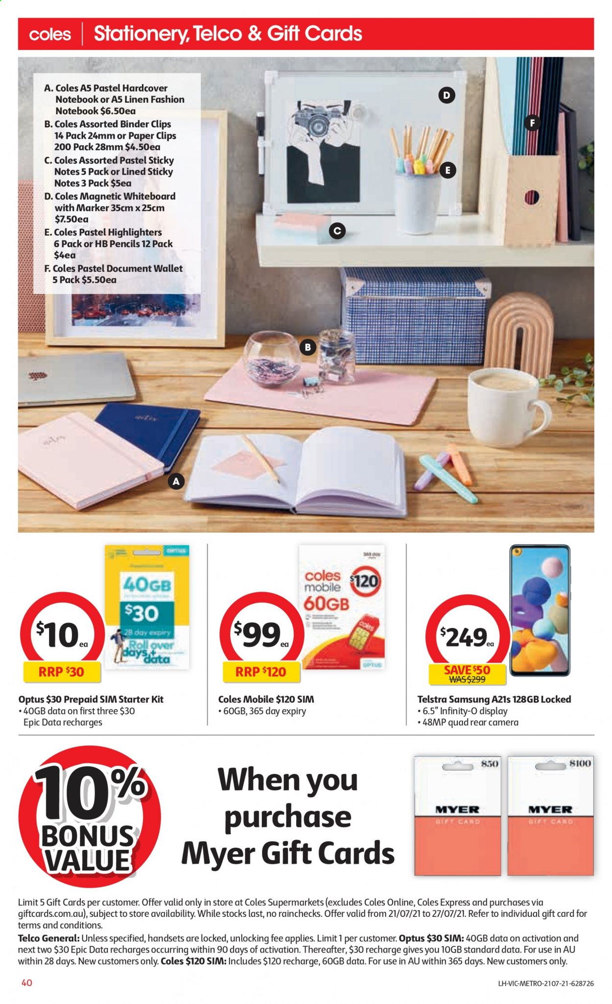 Coles catalogue - 21 Jul 2021 - 27 Jul 2021. Page 40