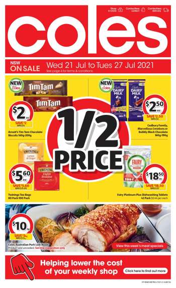 Coles Catalogue - 21.7.2021 - 27.7.2021.