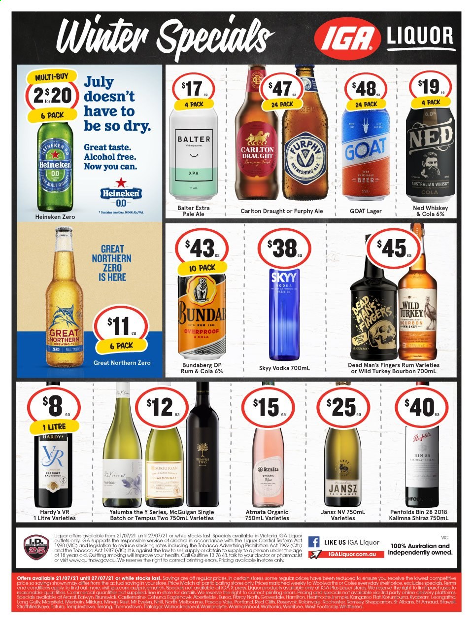IGA LIQUOR catalogue - 21 Jul 2021 - 27 Jul 2021. Page 1