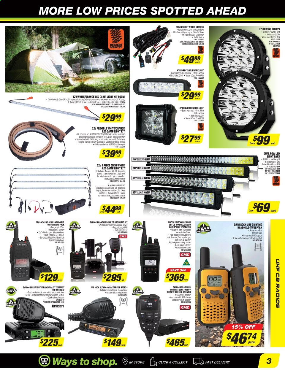 thumbnail - Autobarn Catalogue - 25 Jul 2021 - 19 Aug 2021 - Sales products - driving lights, wiring harness. Page 3.