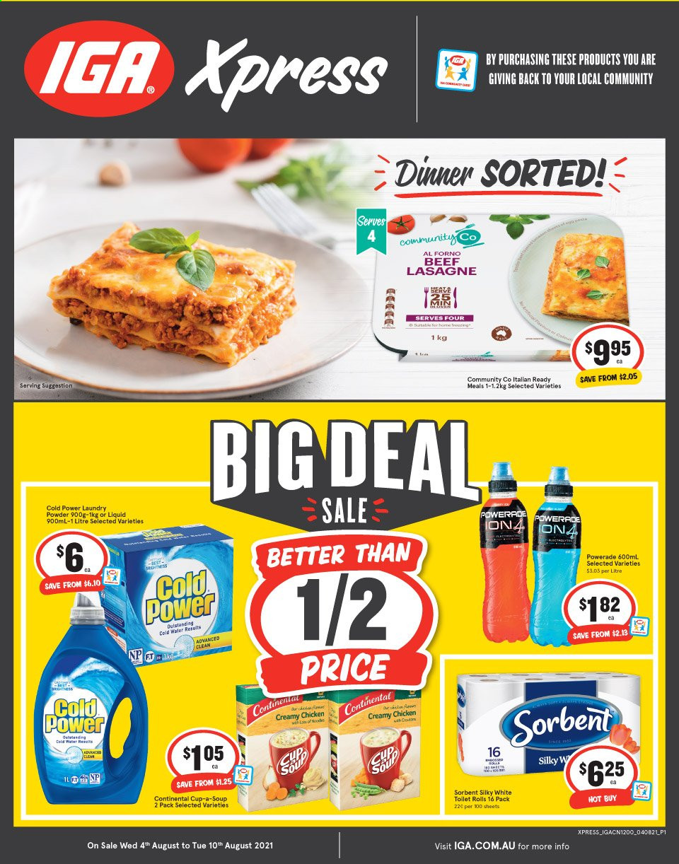 IGA Xpress catalogue - 4 Aug 2021 - 10 Aug 2021. Page 1