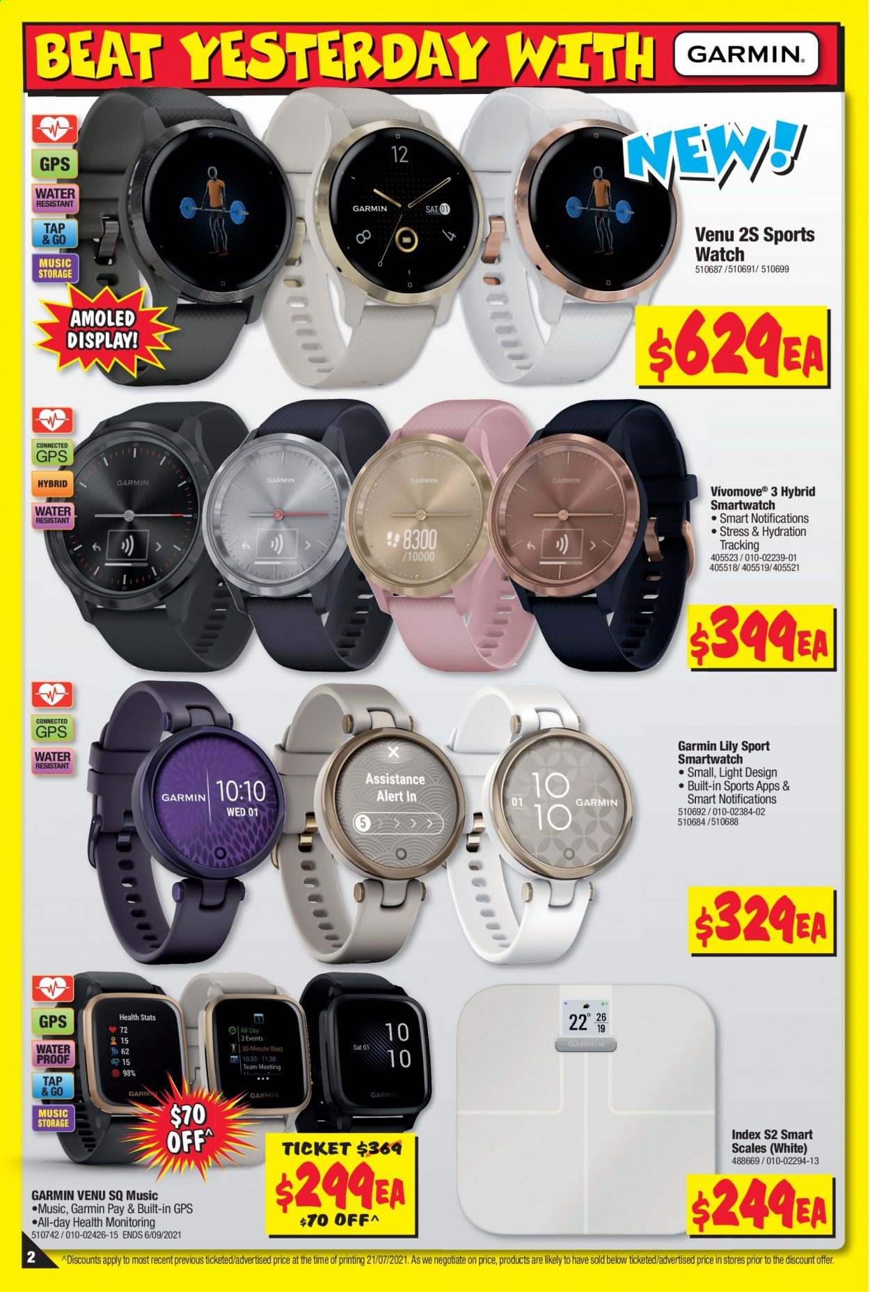 thumbnail - JB Hi-Fi Catalogue - 5 Aug 2021 - 18 Aug 2021 - Sales products - Garmin, smart watch. Page 2.