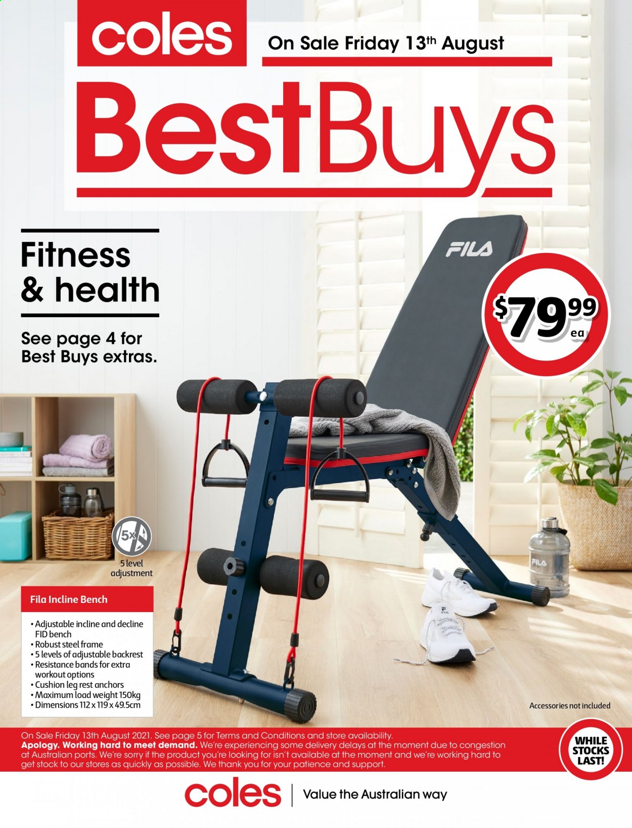 thumbnail - Coles Catalogue - 13 Aug 2021 - 26 Aug 2021 - Sales products - cushion. Page 1.