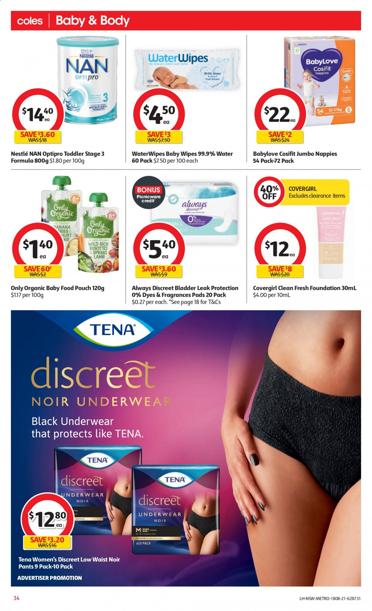 Coles catalogue - 18 Aug 2021 - 24 Aug 2021. Page 34