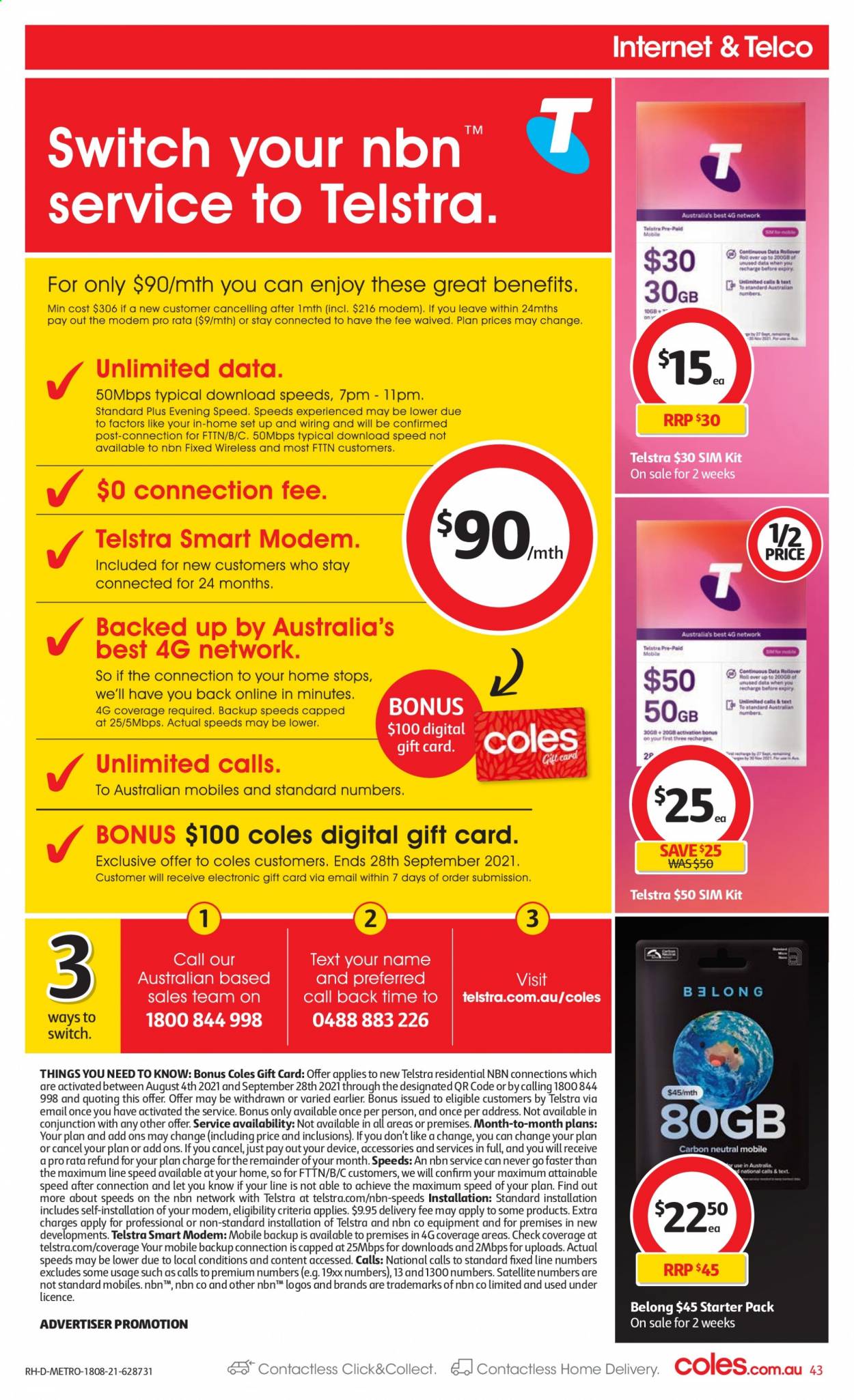 Coles catalogue - 18 Aug 2021 - 24 Aug 2021. Page 43