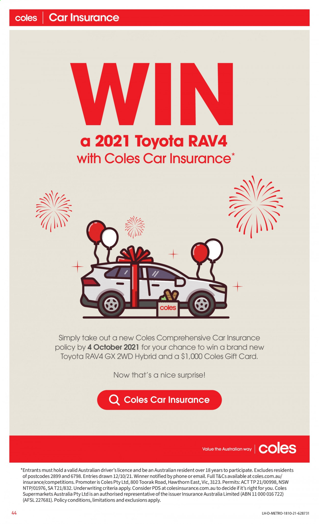 Coles catalogue - 18 Aug 2021 - 24 Aug 2021. Page 44