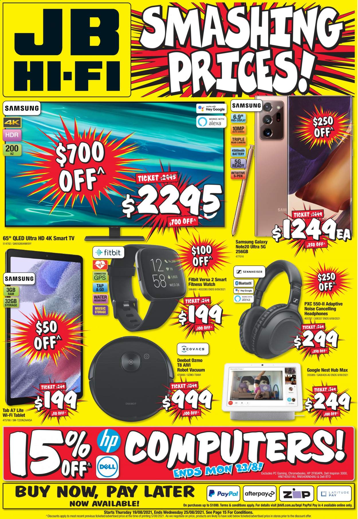 JB Hi-Fi catalogue - 19 Aug 2021 - 25 Aug 2021. Page 1