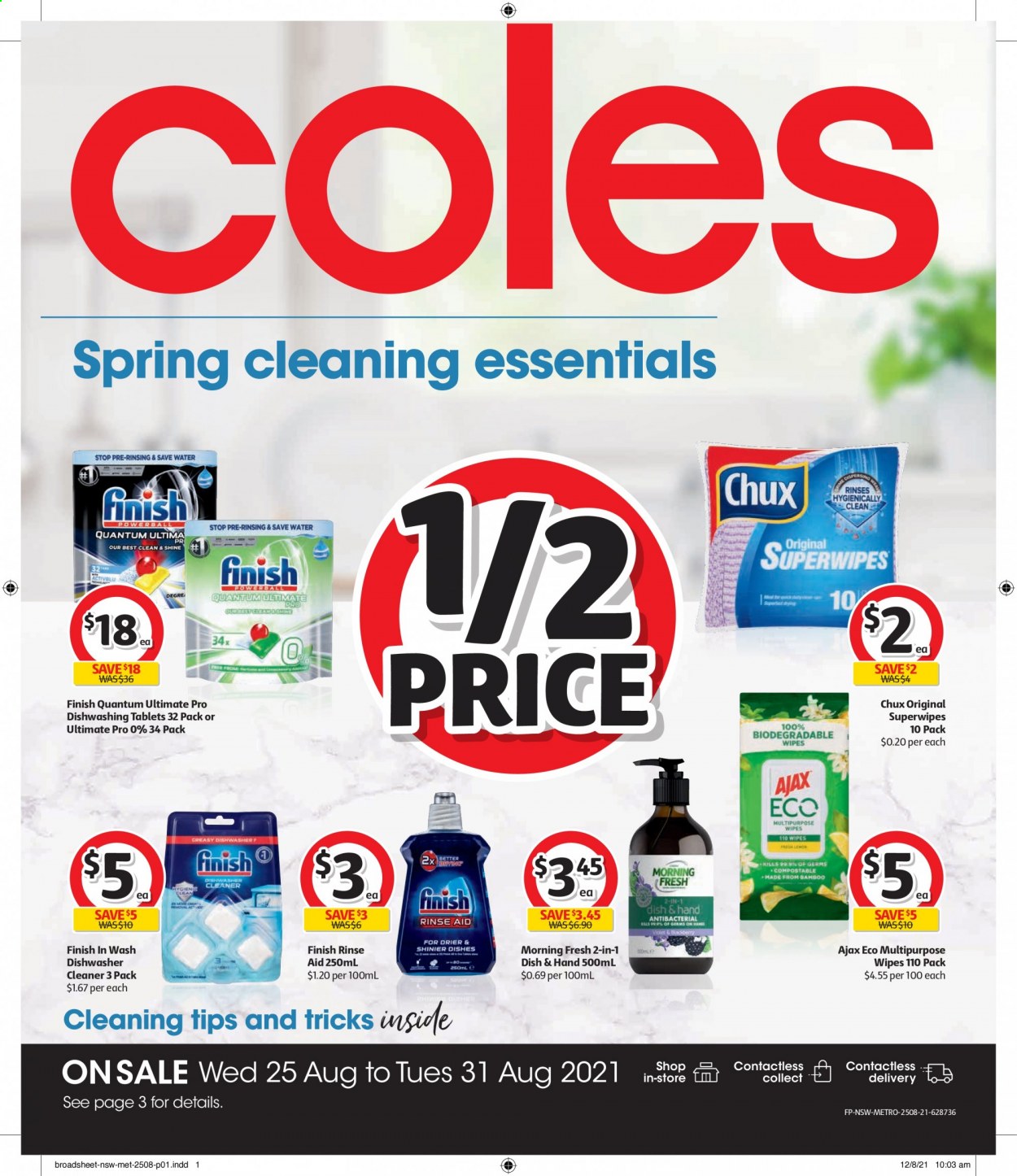 Coles catalogue - 25 Aug 2021 - 31 Aug 2021. Page 1
