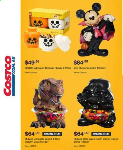 thumbnail - Costco Catalogue - 22 Aug 2021 - 31 Oct 2021 - Sales products - Mickey Mouse, holder, bowl, LEGO. Page 5.