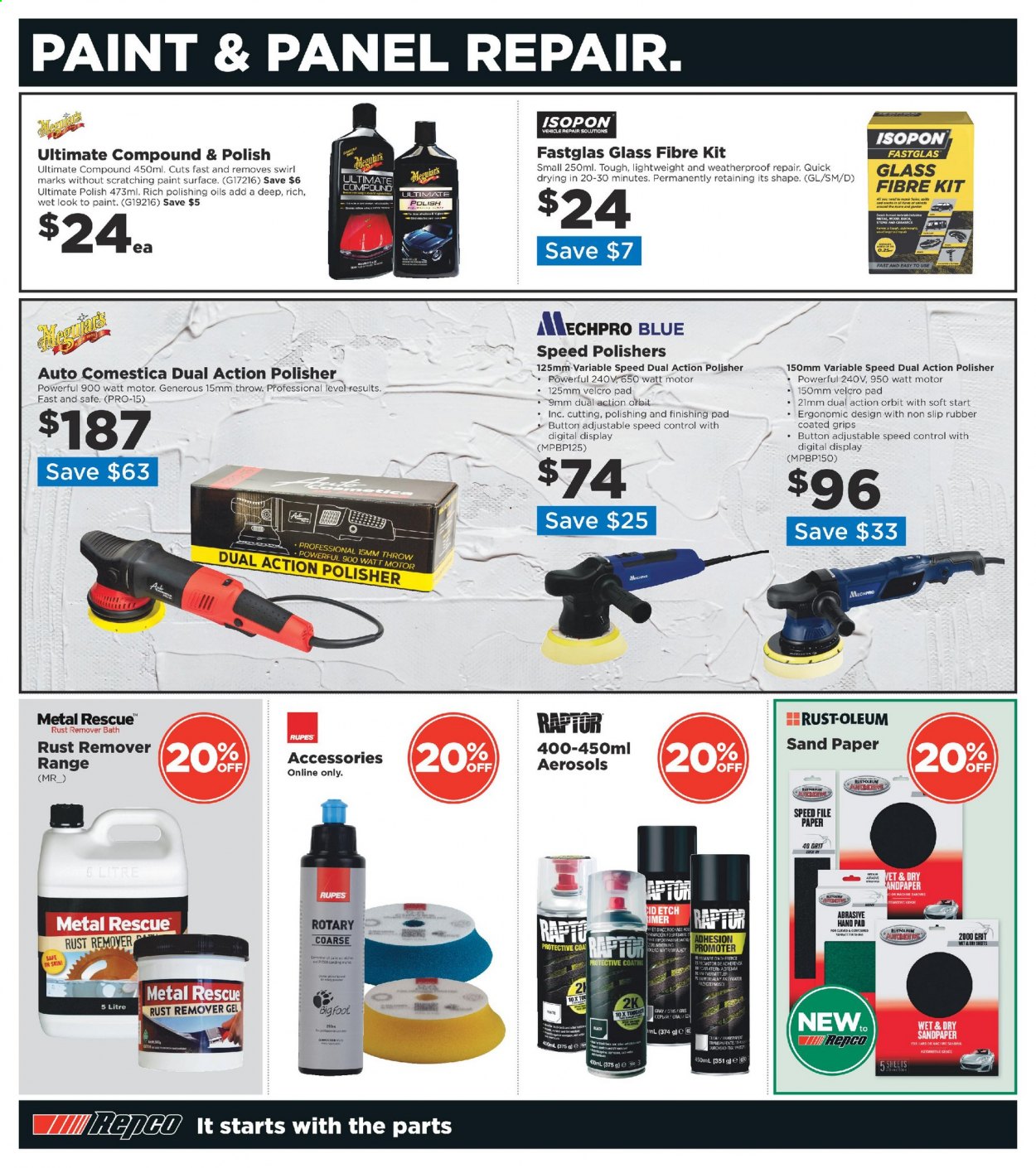 thumbnail - Repco Catalogue - 25 Aug 2021 - 5 Sep 2021 - Sales products - Mechpro Blue, vehicle. Page 4.