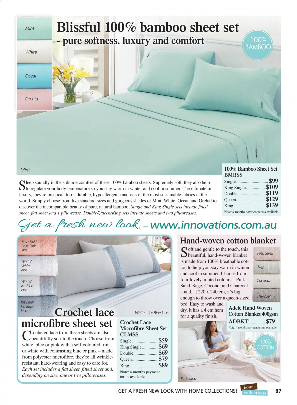 thumbnail - Innovations Catalogue - Sales products - blanket, pillowcase. Page 87.