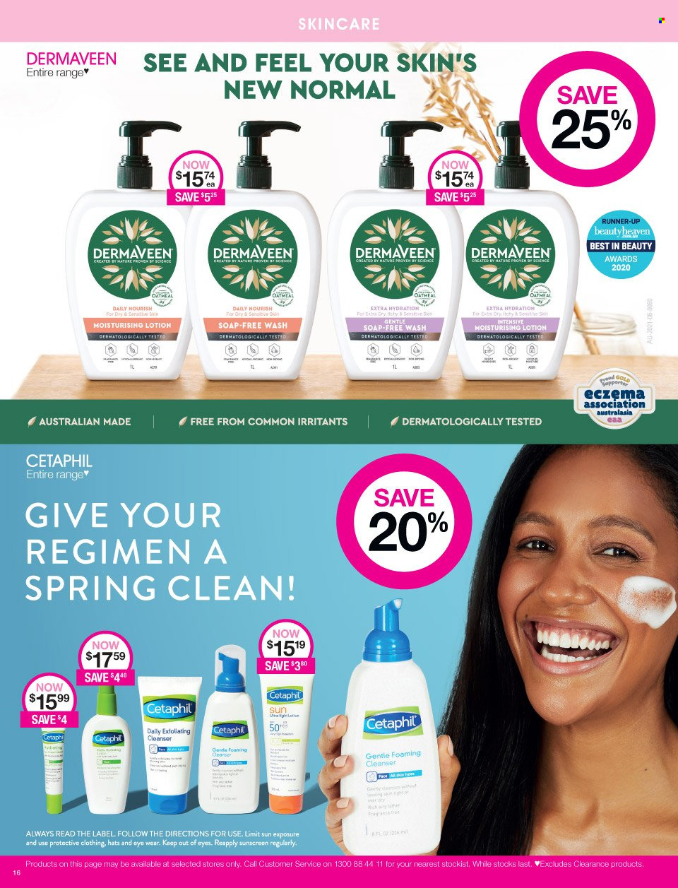 thumbnail - Priceline Pharmacy Catalogue - 9 Sep 2021 - 20 Sep 2021 - Sales products - soap, cleanser, body lotion. Page 16.