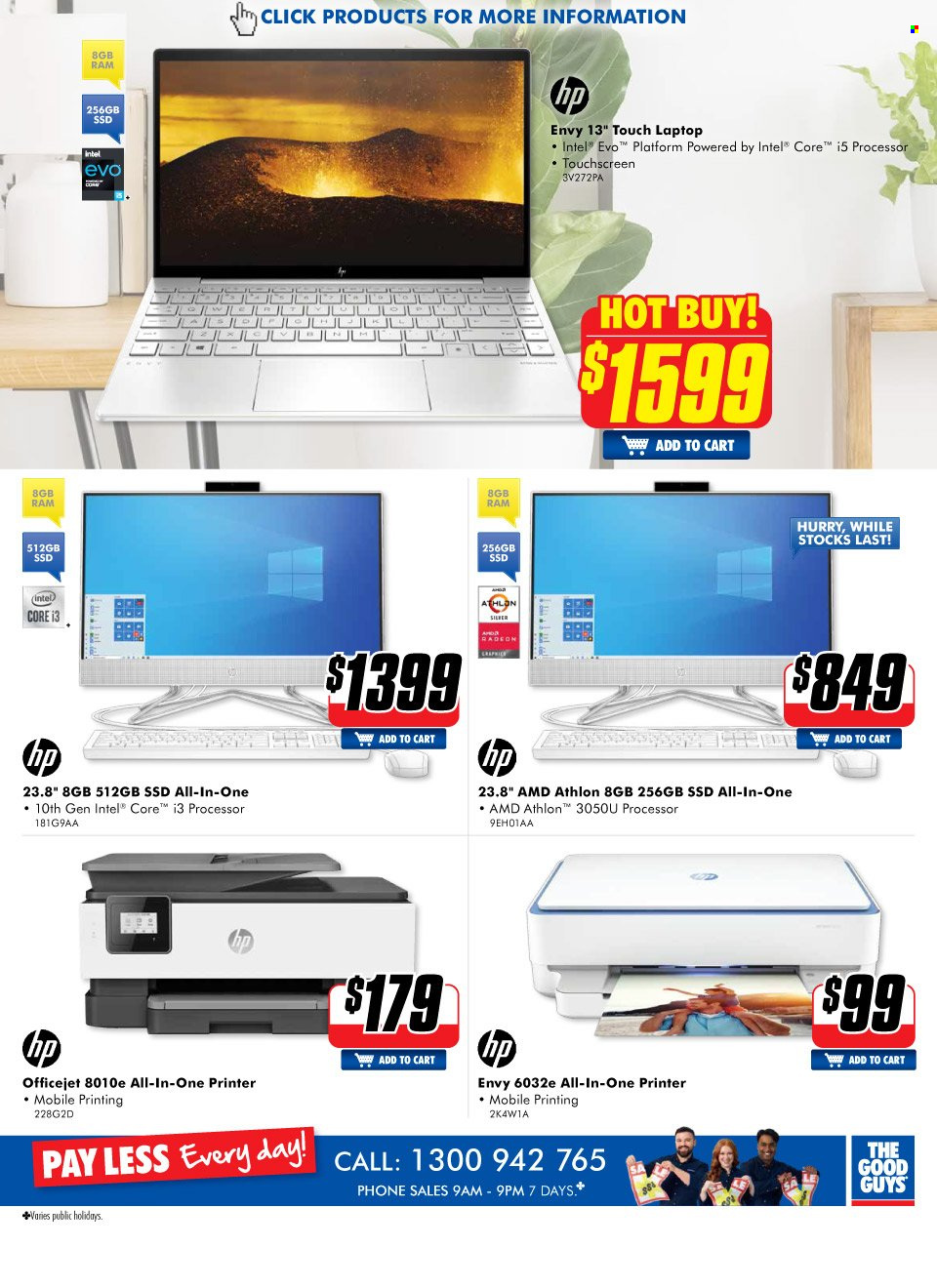 thumbnail - The Good Guys Catalogue - 16 Sep 2021 - 29 Sep 2021 - Sales products - Intel, Hewlett Packard, laptop, Athlon, all-in-one printer, printer, HP OfficeJet. Page 16.