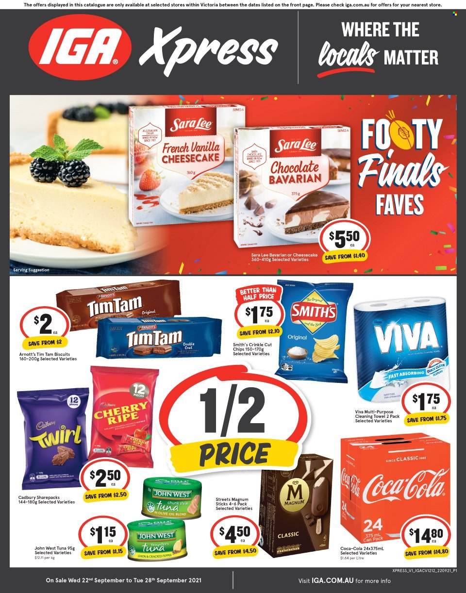 IGA Xpress catalogue - 22 Sep 2021 - 28 Sep 2021. Page 1