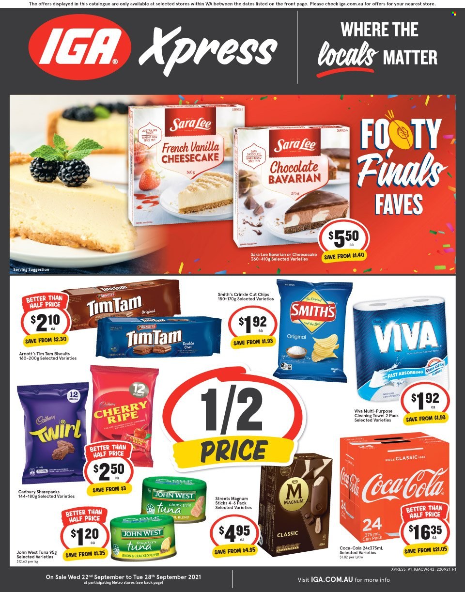 IGA Xpress catalogue - 22 Sep 2021 - 28 Sep 2021. Page 1