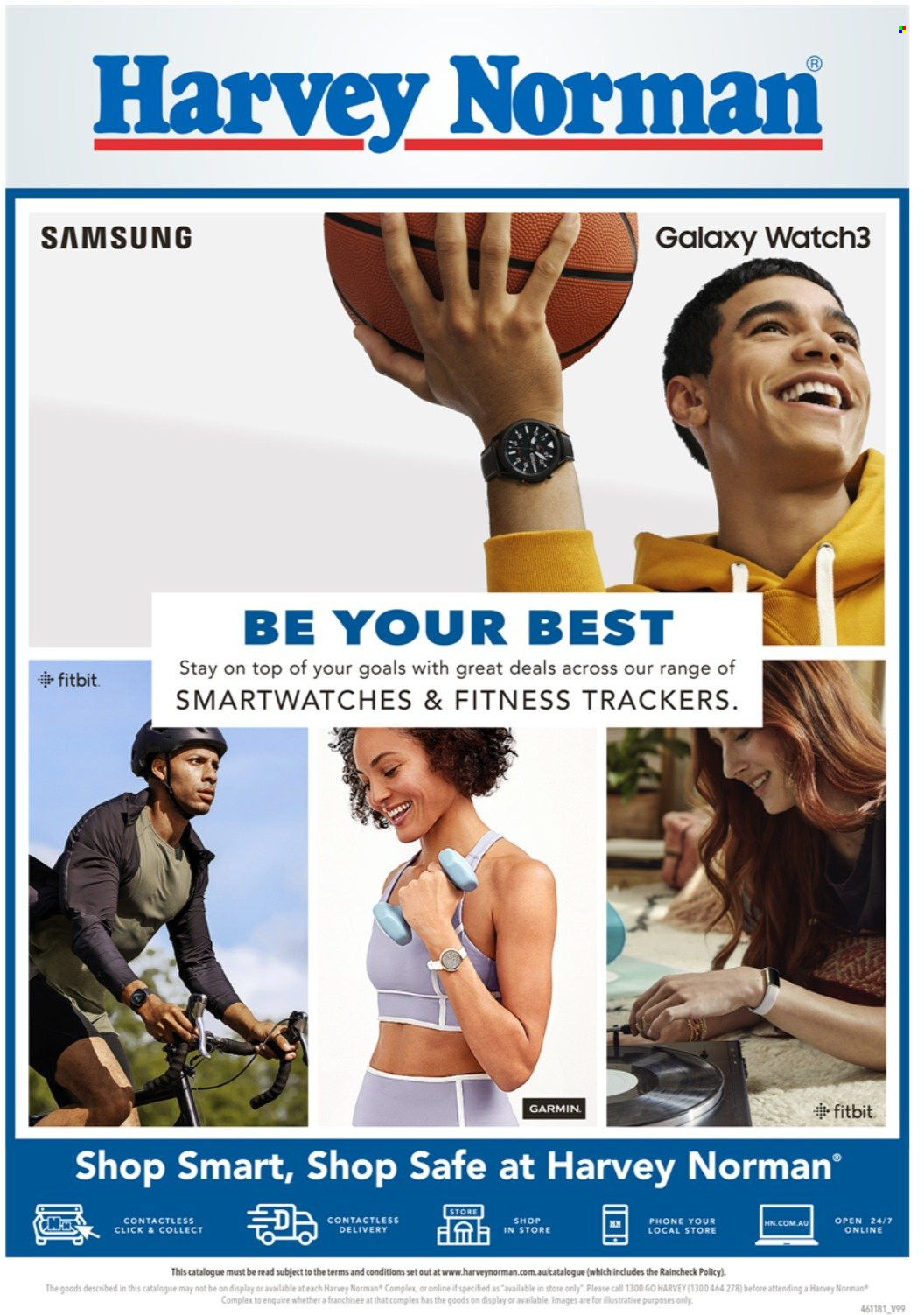 thumbnail - Harvey Norman Catalogue - 21 Sep 2021 - 29 Sep 2021 - Sales products - Samsung Galaxy, Samsung, phone, Garmin, Fitbit. Page 1.