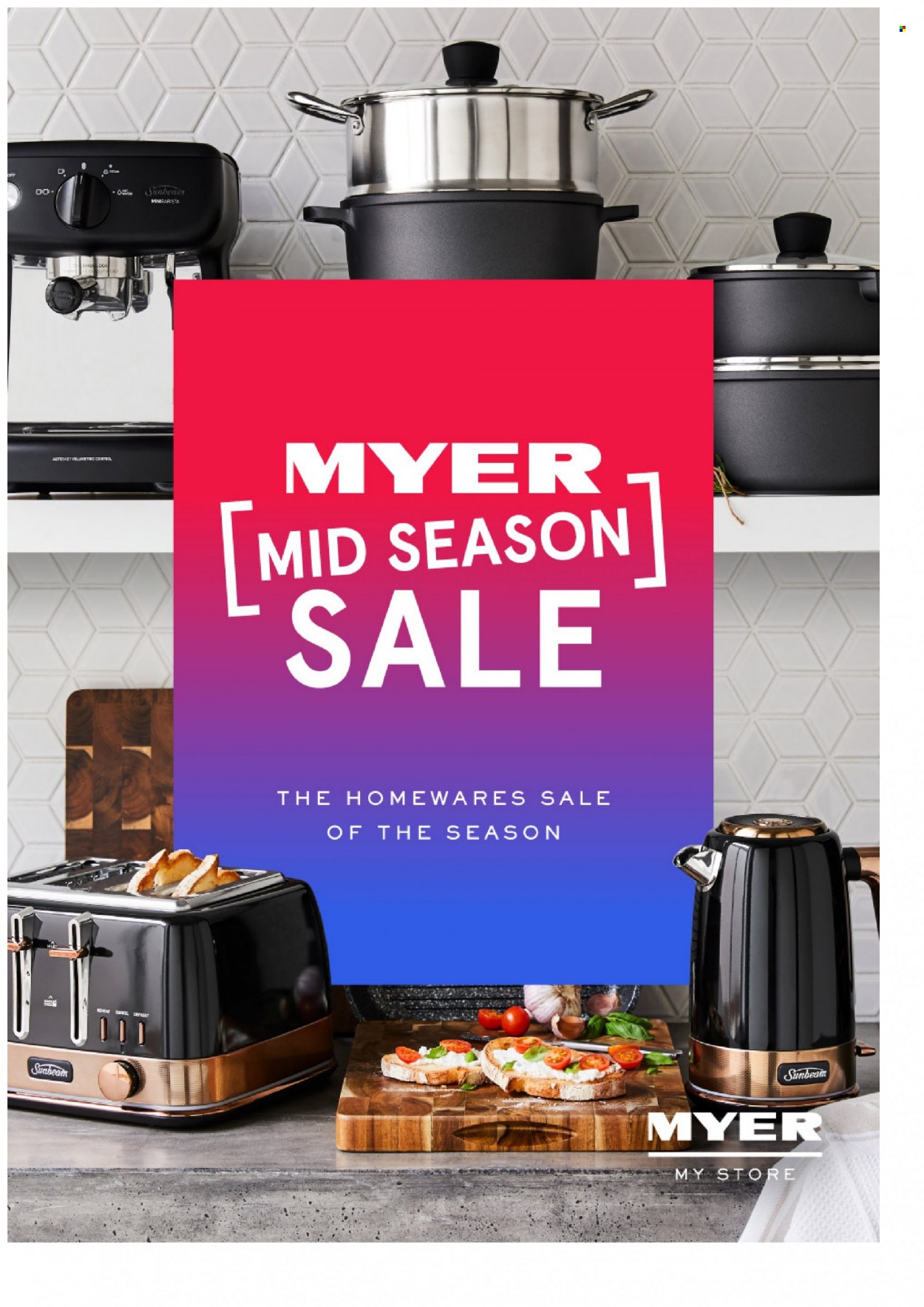thumbnail - Myer Catalogue - 16 Sep 2021 - 4 Oct 2021 - Sales products - Sunbeam. Page 1.