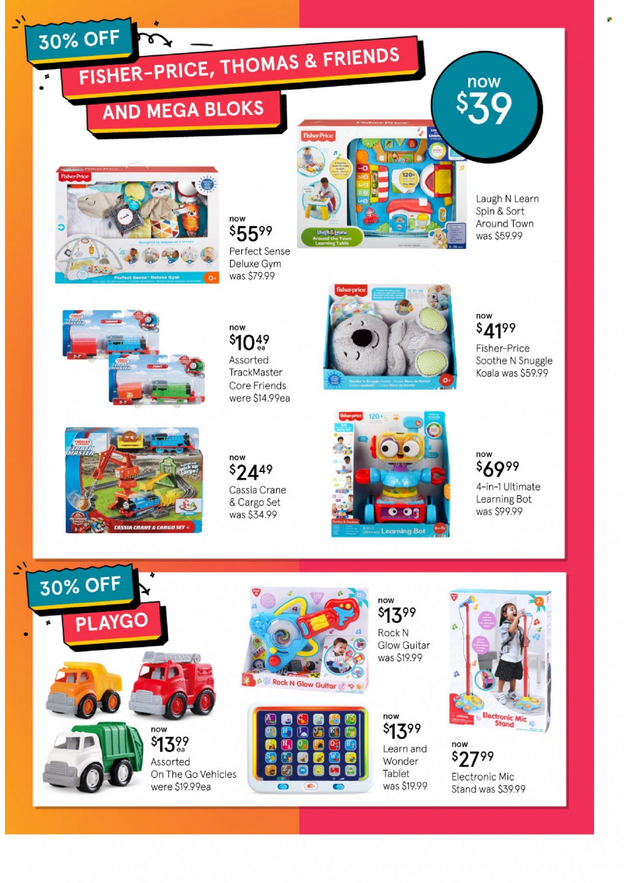 thumbnail - Myer Catalogue - 13 Sep 2021 - 10 Oct 2021 - Sales products - Thomas & Friends, guitar, Mega Bloks, Fisher-Price. Page 4.