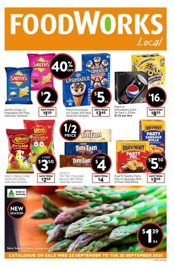 Foodworks Catalogue - 22 Sep 2021 - 28 Sep 2021.