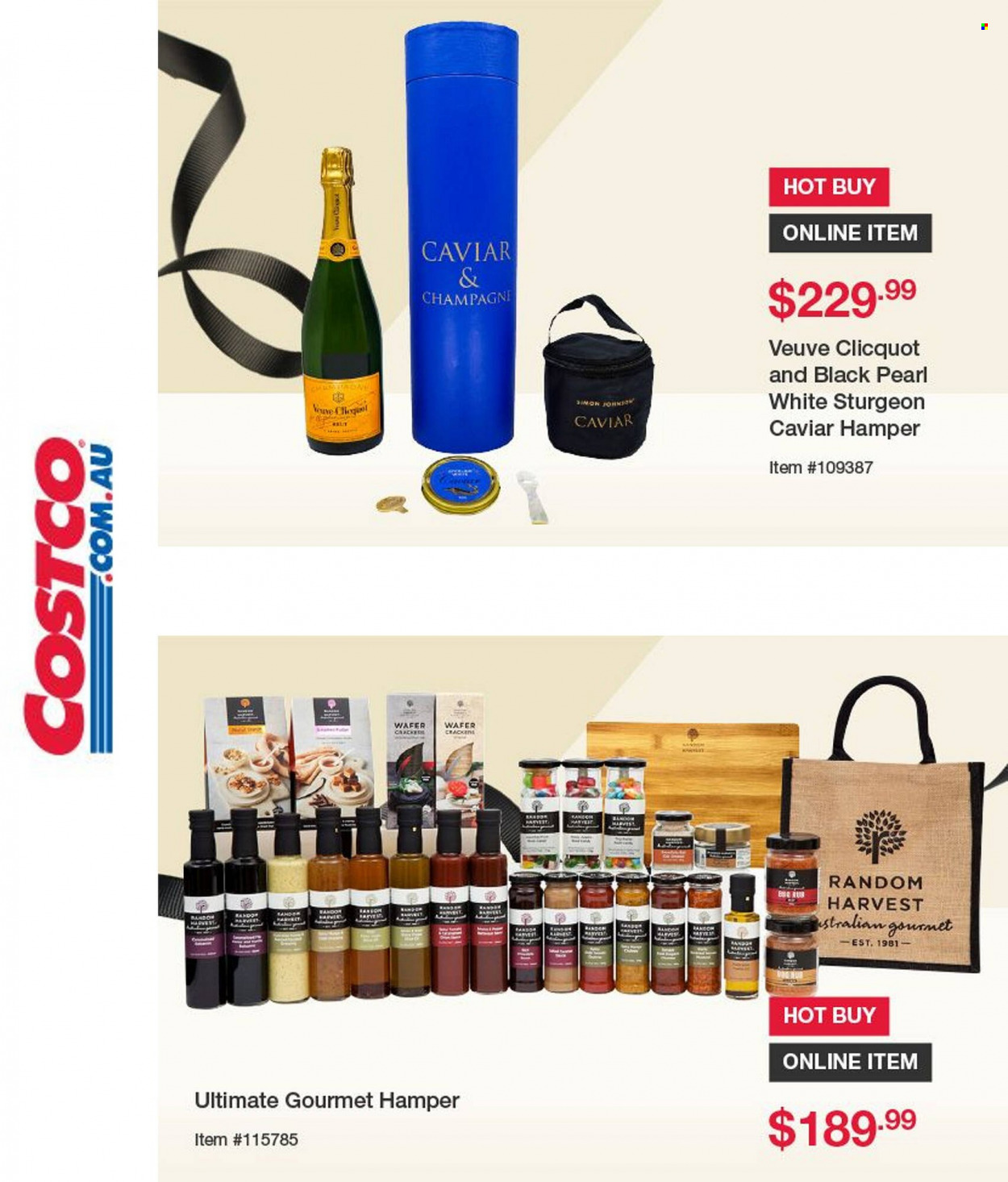 thumbnail - Costco Catalogue - Sales products - wafers, hamper, Veuve Clicquot. Page 2.