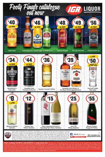 IGA LIQUOR Catalogue - 22 Sep 2021 - 28 Sep 2021.