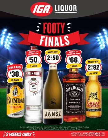 IGA LIQUOR Catalogue - 22 Sep 2021 - 5 Oct 2021.