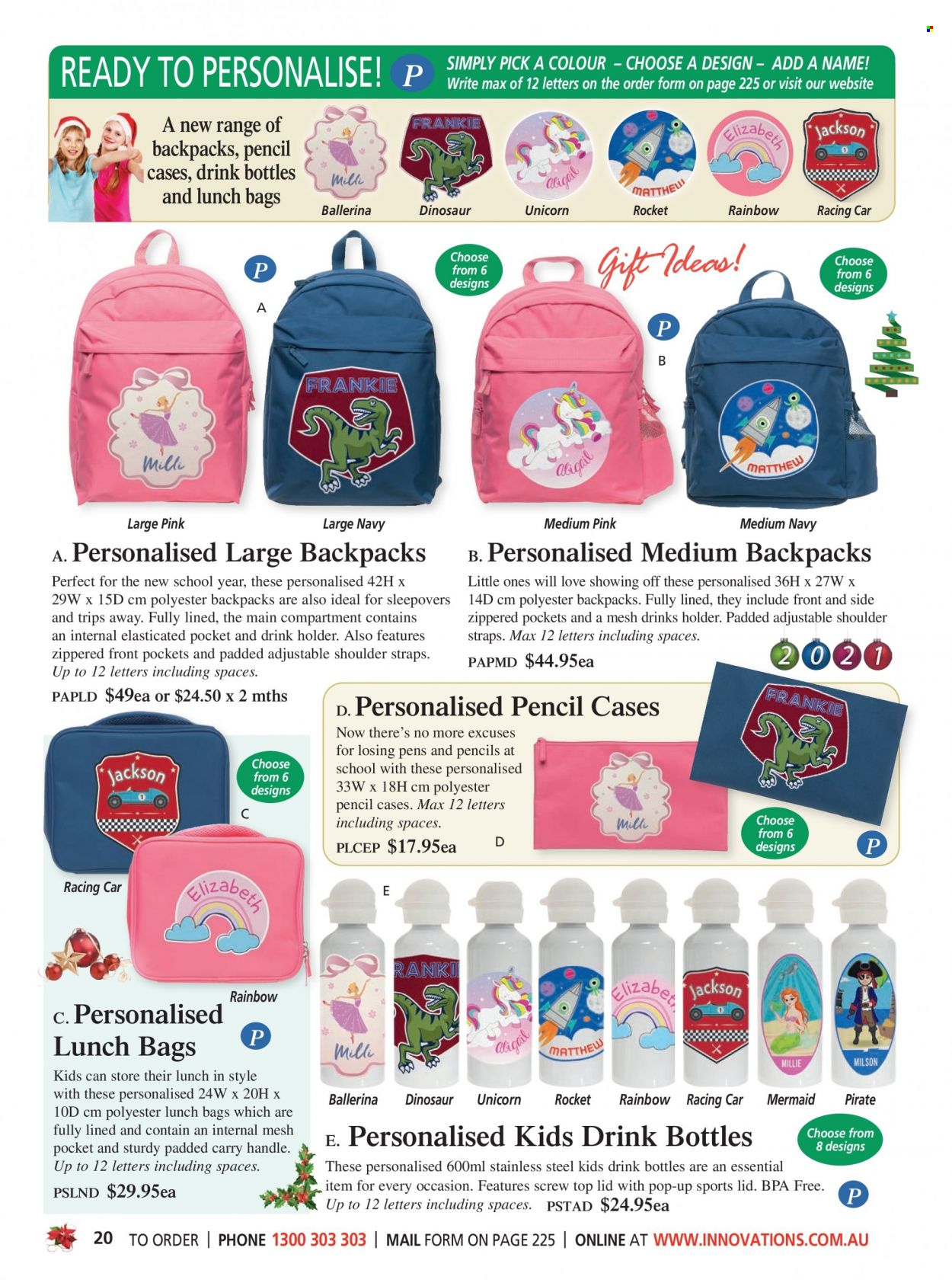 thumbnail - Innovations Catalogue - Sales products - lid, bag, pencil. Page 20.