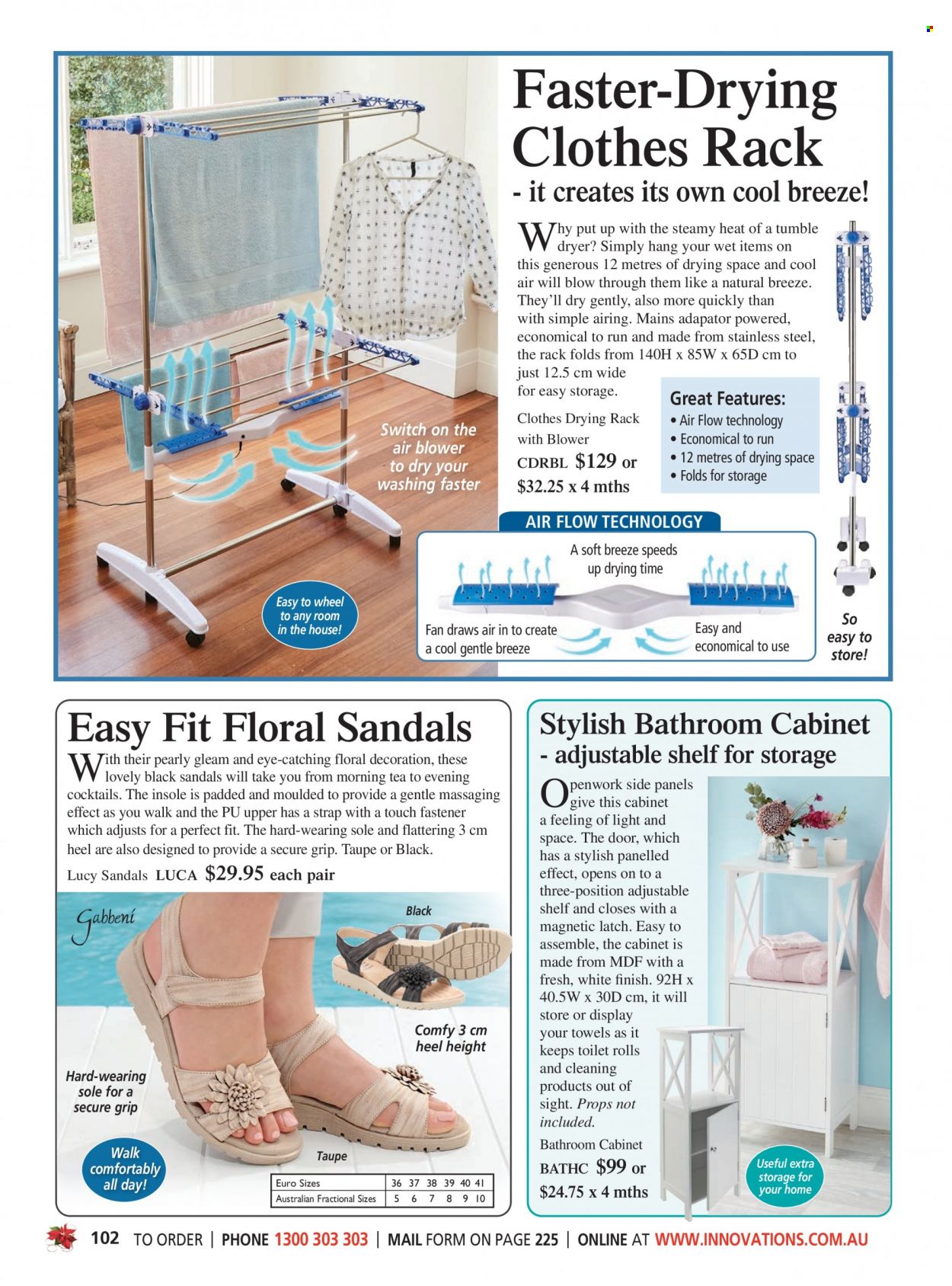 thumbnail - Innovations Catalogue - Sales products - sandals, drying rack, towel. Page 102.