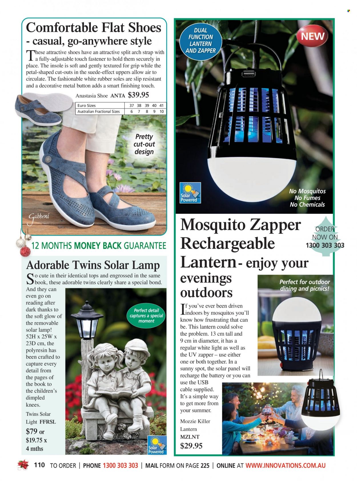 thumbnail - Innovations Catalogue - Sales products - shoes, eraser, book, lamp, solar light, lantern. Page 110.