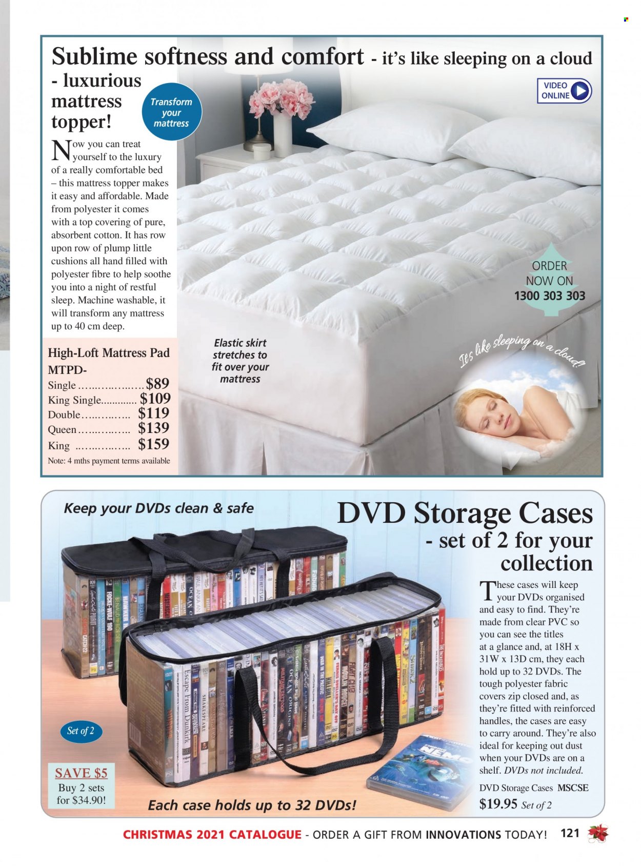 thumbnail - Innovations Catalogue - Sales products - DVD, cushion, topper, mattress protector. Page 121.